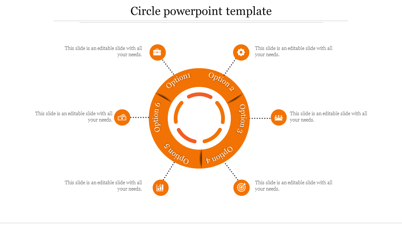 Free - Attractive Circle PowerPoint Template For Presentation